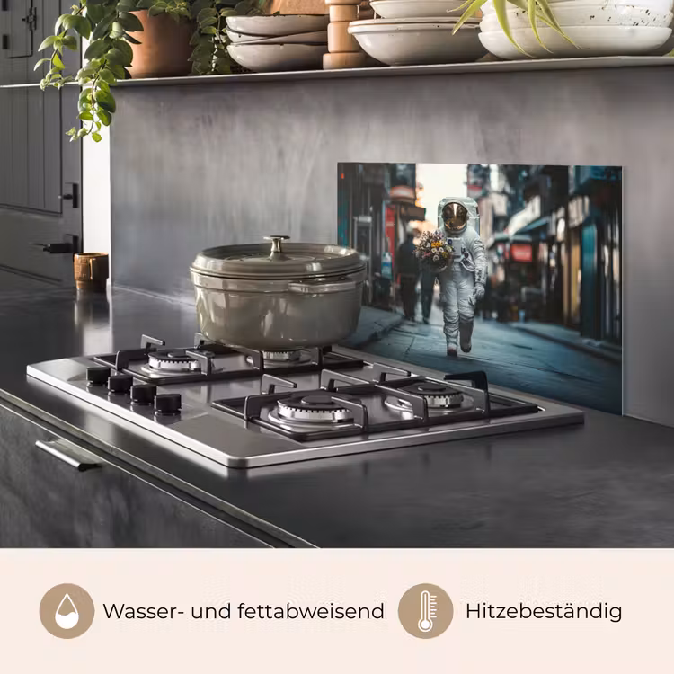 Boeket - Bloemen - Kleurrijk - Astronaut keuken achterwand spatscherm klein -usp_DE