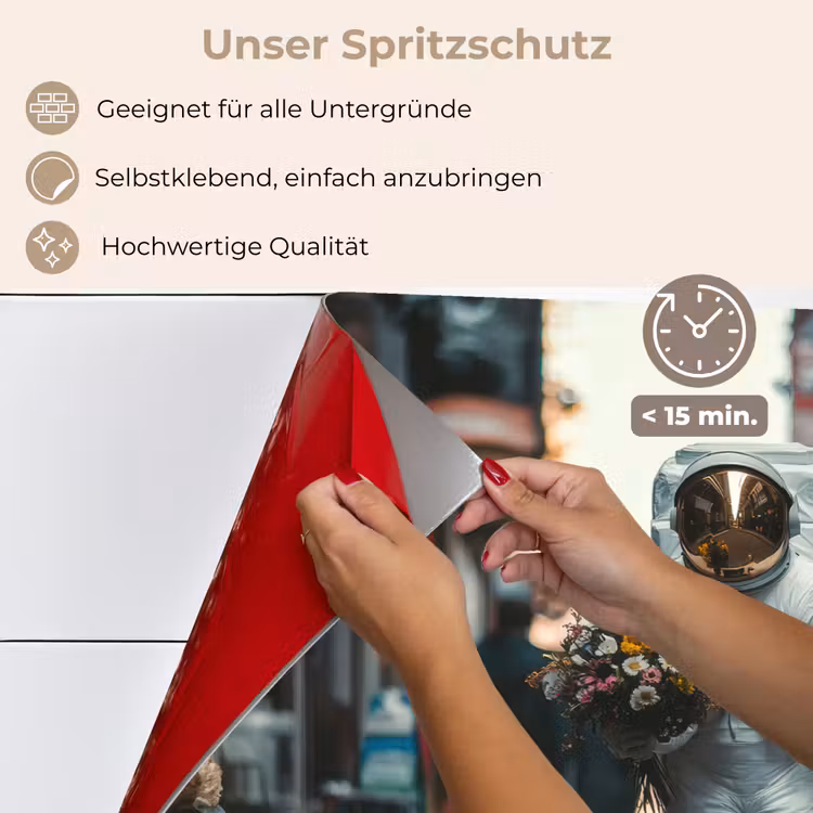 Boeket - Bloemen - Kleurrijk - Astronaut keuken achterwand spatscherm klein -spatscherm_DE