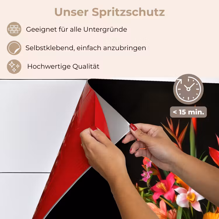 Boeket - Bloemen - Exotisch keuken achterwand spatscherm klein -spatscherm_DE