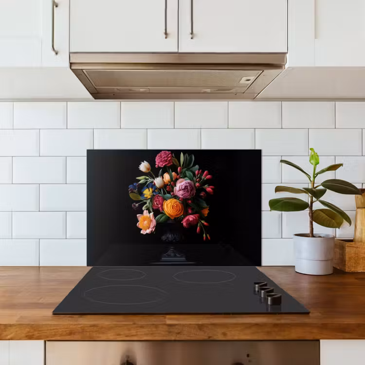Boeket - Romantisch - Kleurrijk keuken achterwand spatscherm klein -sfeer2