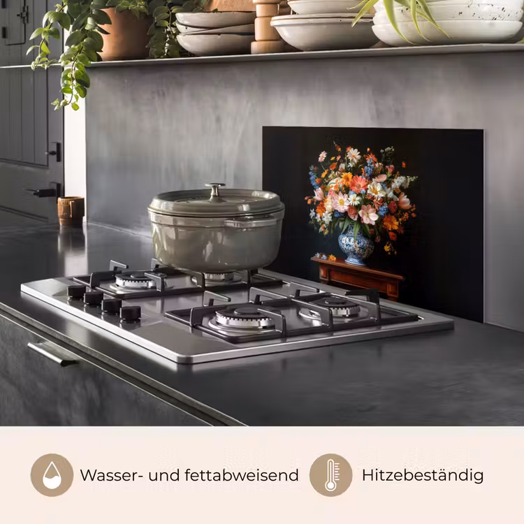 Boeket - Roze - Bloemen - Vaas keuken achterwand spatscherm klein -usp_DE