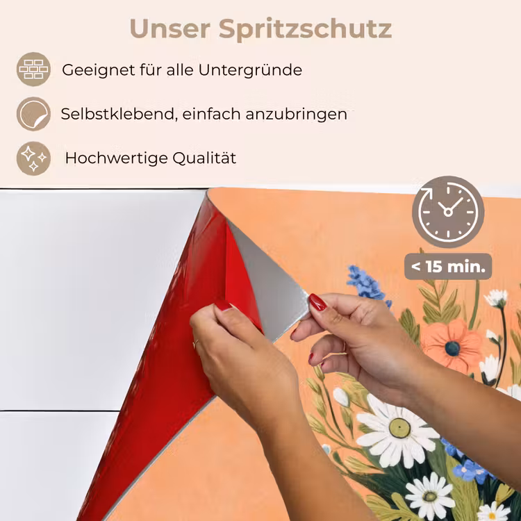 Boeket - Strikje - Quote keuken achterwand spatscherm klein -spatscherm_DE