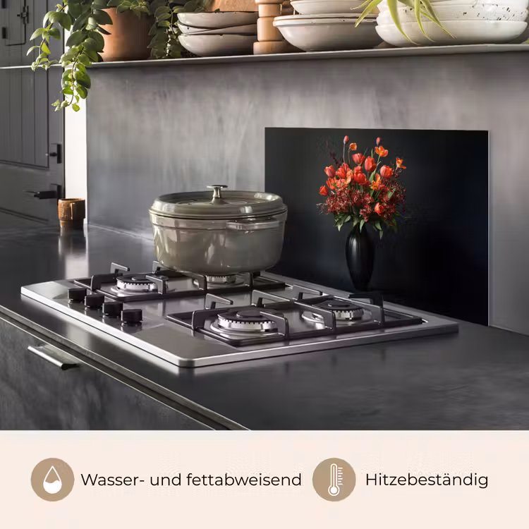 Boeket - Tulpen - Vaas - Rood keuken achterwand spatscherm klein -usp_DE