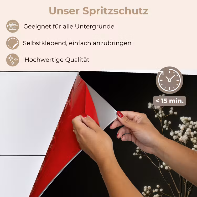 Bloembollen - Wit - Vaas - Minimalistisch keuken achterwand spatscherm klein -spatscherm_DE