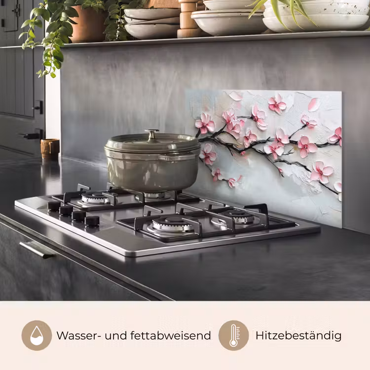 Bloesem - Kunstzinnig - Roze - Sakura keuken achterwand spatscherm klein -usp_DE