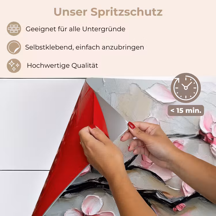 Bloesem - Kunstzinnig - Roze - Sakura keuken achterwand spatscherm klein -spatscherm_DE