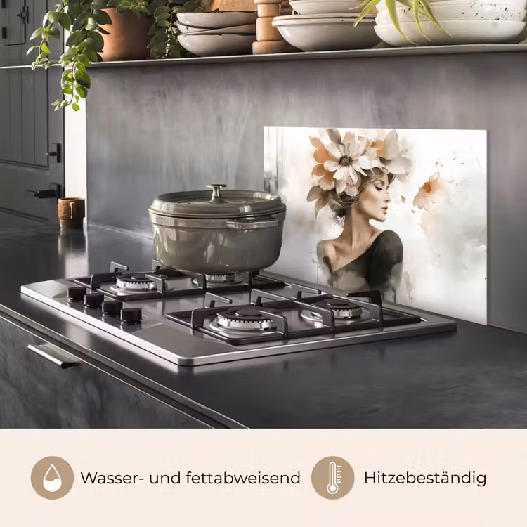 Bloesem - Portret - Gezicht keuken achterwand spatscherm klein -usp_DE