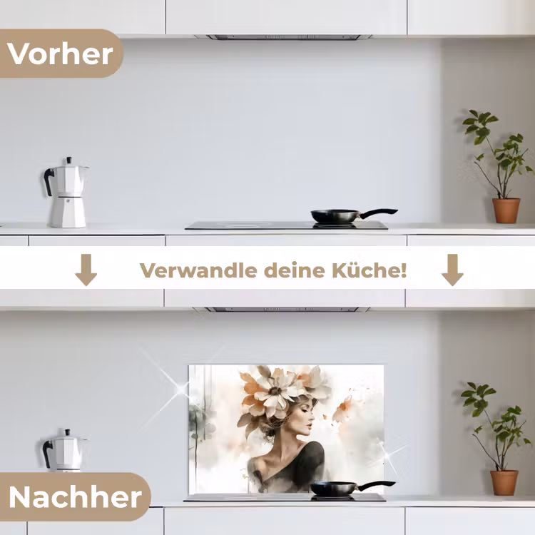 Bloesem - Portret - Gezicht keuken achterwand spatscherm klein -voor_na_DE
