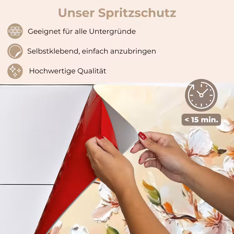 Bloesemtakken - Schilderachtig - Roze keuken achterwand spatscherm klein -spatscherm_DE