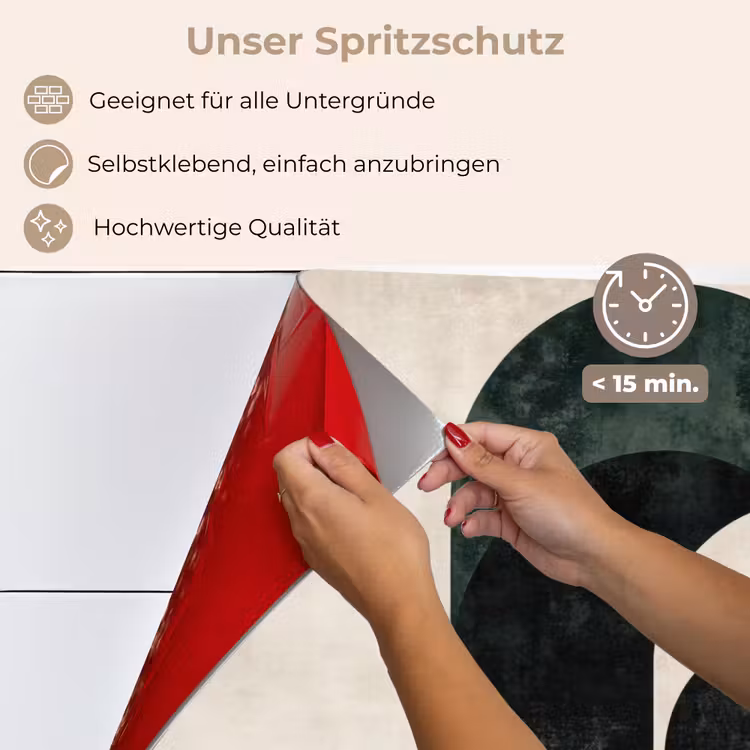 Bogen - Donkergroen - Lijnen keuken achterwand spatscherm klein -spatscherm_DE