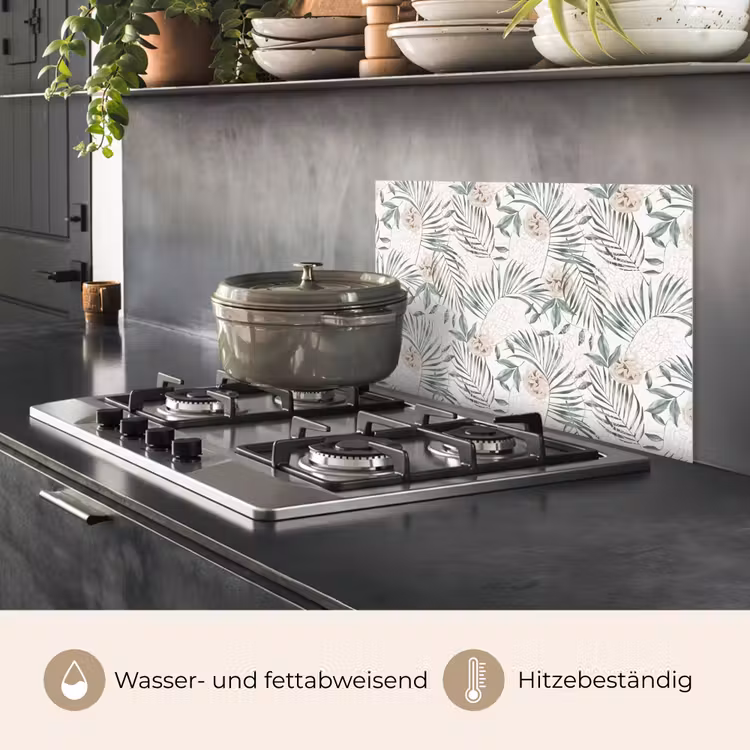 Bohemian - Bloemen - Bladeren - Jungle - Tropical keuken achterwand spatscherm klein -usp_DE