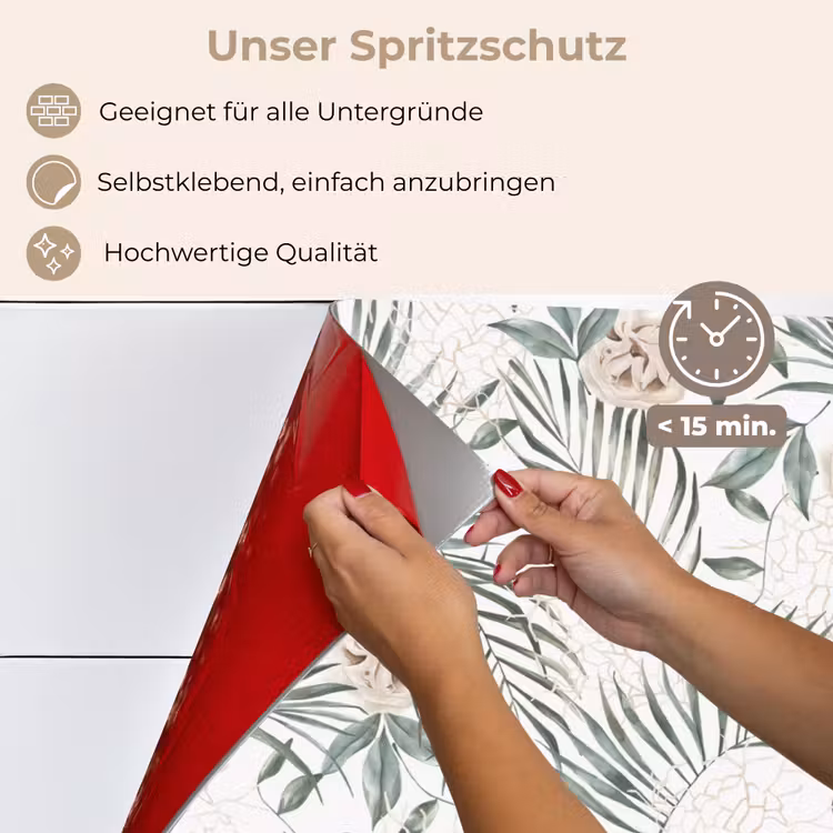 Bohemian - Bloemen - Bladeren - Jungle - Tropical keuken achterwand spatscherm klein -spatscherm_DE