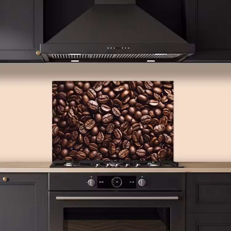 Bonen - Close-up - Donkerbruin keuken achterwand spatscherm klein -sfeer1