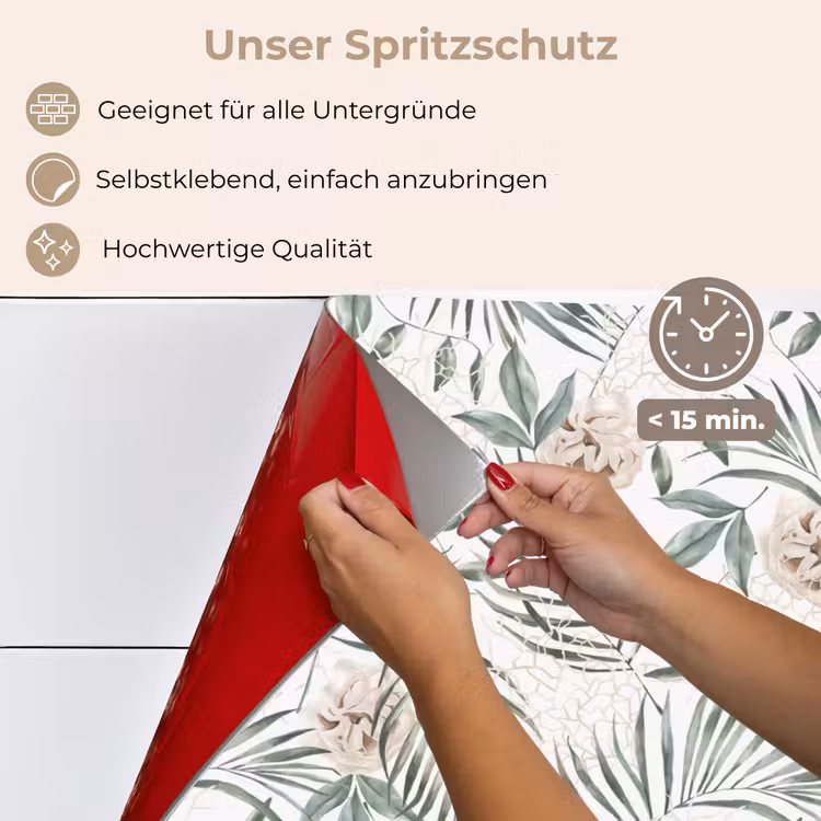 Boho - Jungle - Bloemen - Bladeren keuken achterwand spatscherm middel -spatscherm_DE