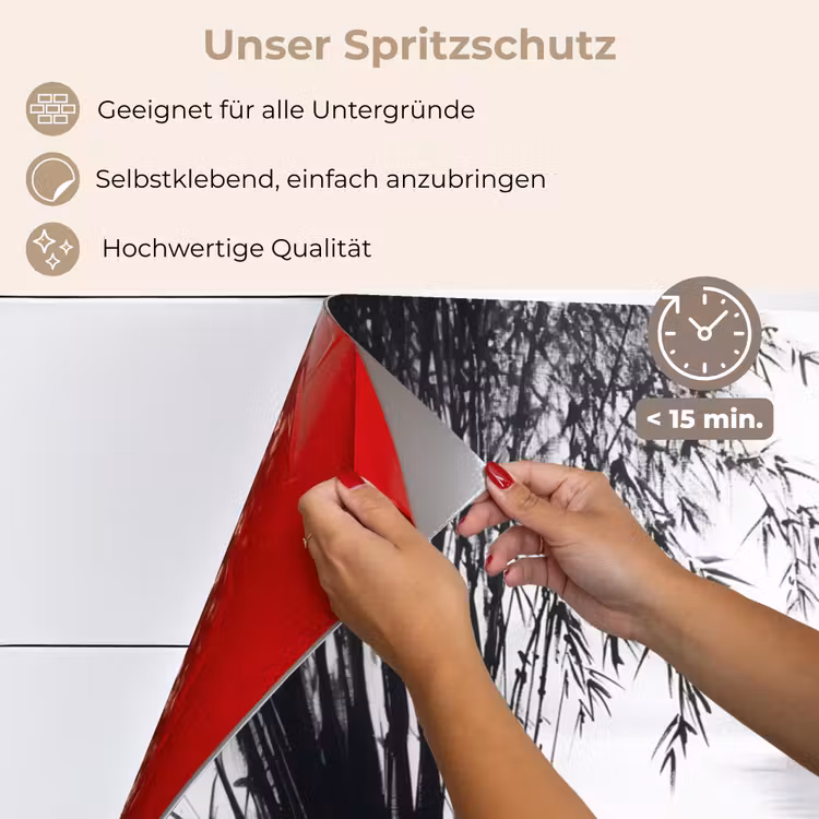 Boot - Rivier - Bamboe - Wit keuken achterwand spatscherm klein -spatscherm_DE