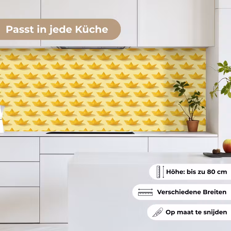 Bootjes - Origami - Creatief - Geel keuken achterwand 2 middel 871 -sfeer4_DE