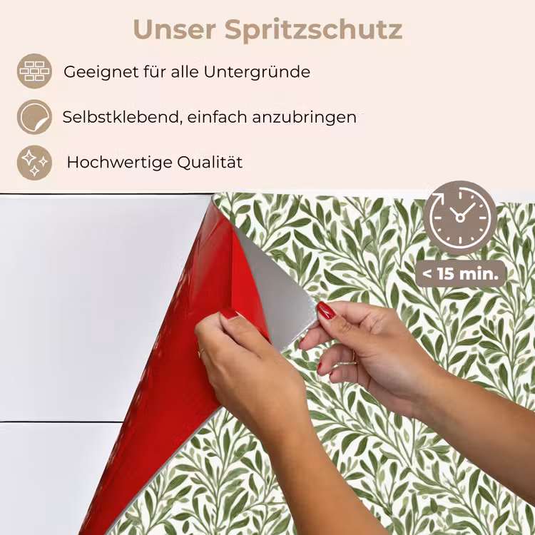 Botanisch - Takken - Groen keuken achterwand spatscherm klein 900 -spatscherm_DE