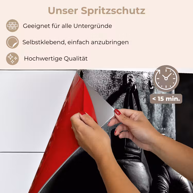 Bokshandschoenen - Muur - Duister - Zwart keuken achterwand spatscherm klein -spatscherm_DE