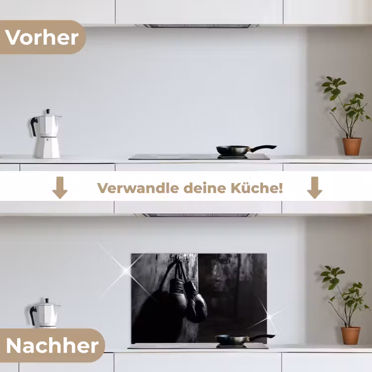 Bokshandschoenen - Muur - Duister - Zwart keuken achterwand spatscherm klein -voor_na_DE