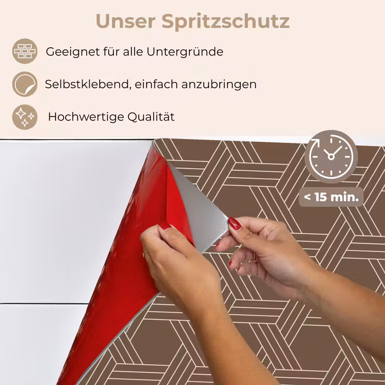 Bruin - Lijnen - Patroon keuken achterwand spatscherm klein 900 -spatscherm_DE