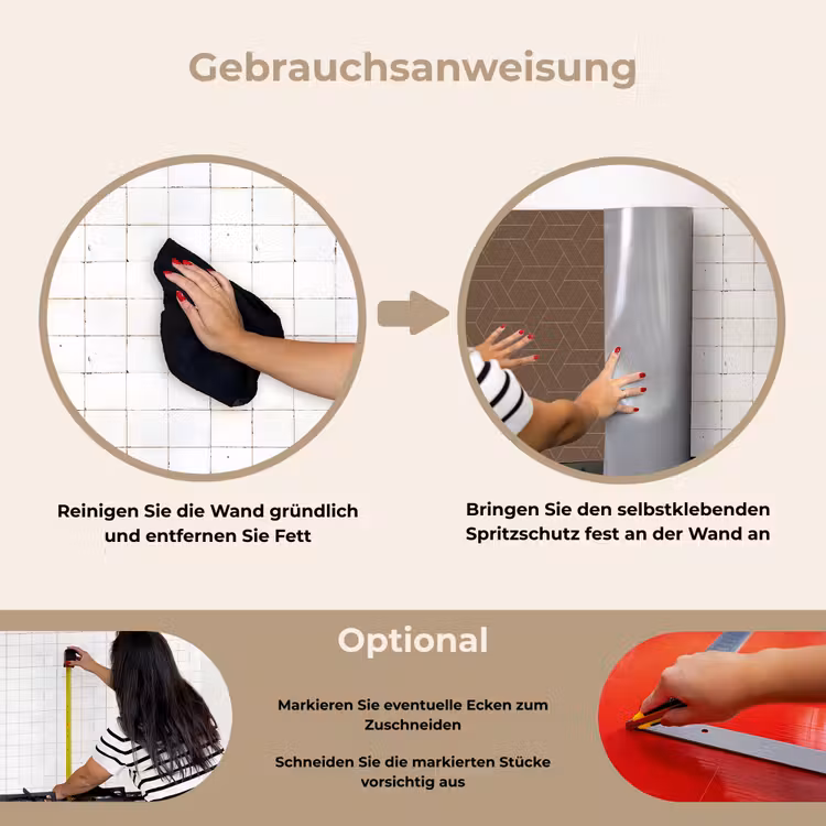 Bruin - Roze - Patroon keuken achterwand spatscherm klein 900 -gebruiksaanwijzing_DE