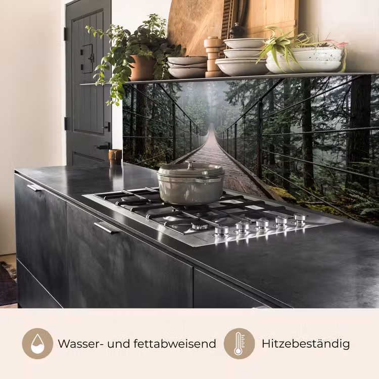 Brug - Bos - Mist - Natuur keuken achterwand 2 middel -usp_DE
