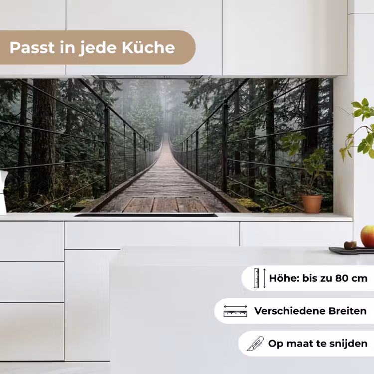 Brug - Bos - Mist - Natuur keuken achterwand 2 middel -sfeer4_DE