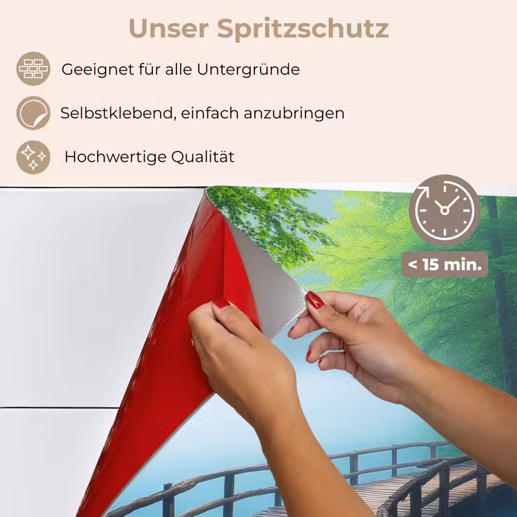 Brug - Water - Rivier - Bos keuken achterwand spatscherm klein -spatscherm_DE