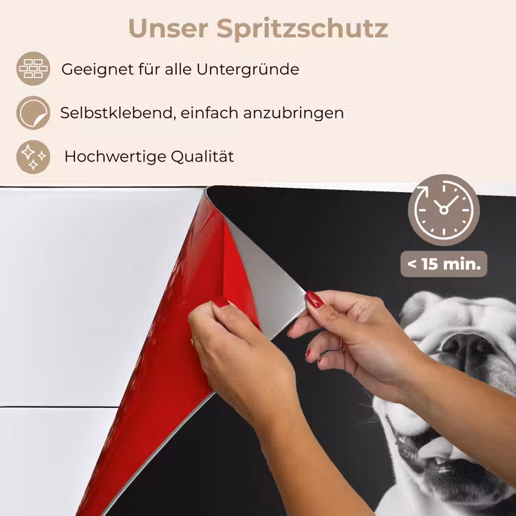 Buldog - Hond - Glas keuken achterwand spatscherm klein -spatscherm_DE