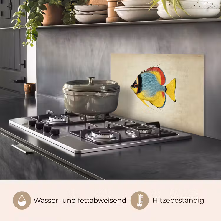 Kleurrijk - Vis - Schubben - Illustratie keuken achterwand spatscherm klein -usp_DE