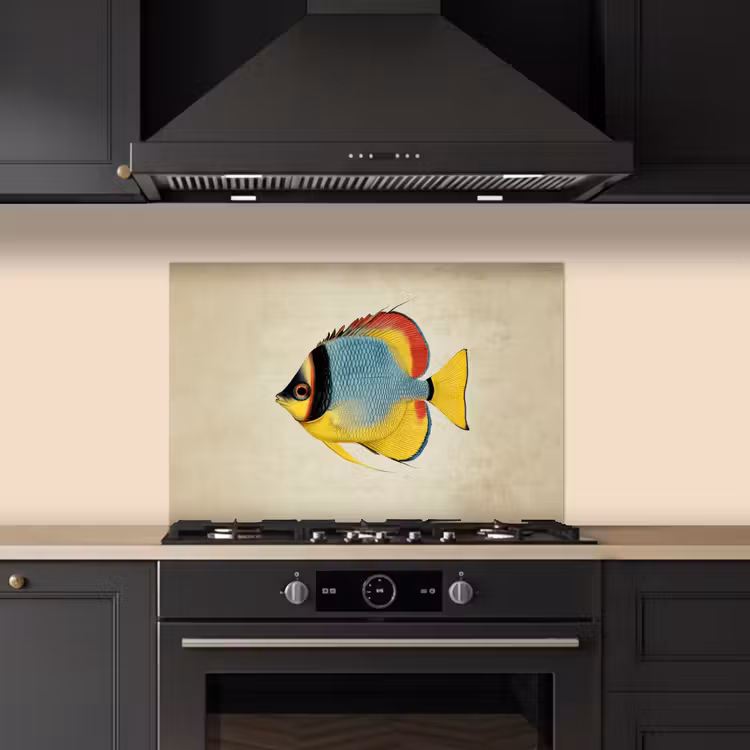 Kleurrijk - Vis - Schubben - Illustratie keuken achterwand spatscherm klein -sfeer1