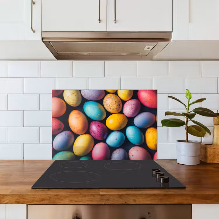 Kleurrijk - Paaseitjes - Spetters keuken achterwand spatscherm klein -sfeer2