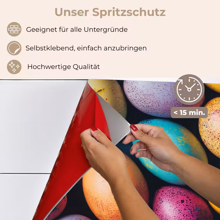 Kleurrijk - Paaseitjes - Spetters keuken achterwand spatscherm klein -spatscherm_DE