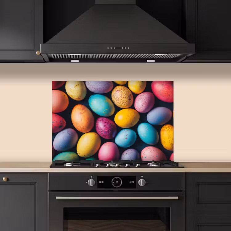 Kleurrijk - Paaseitjes - Spetters keuken achterwand spatscherm klein -sfeer1