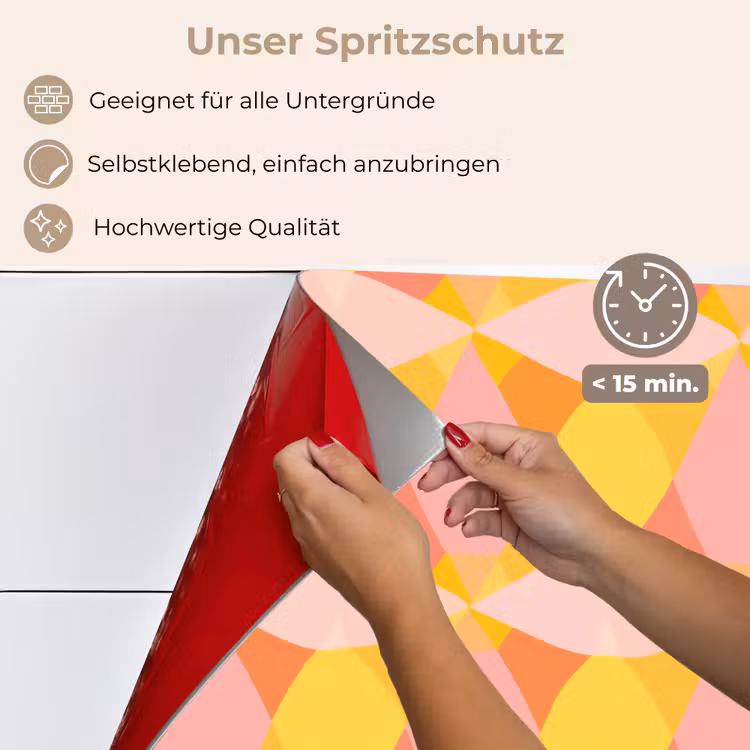 Kleurrijk - Ruitpatroon - Bladvormen keuken achterwand spatscherm klein 900 -spatscherm_DE
