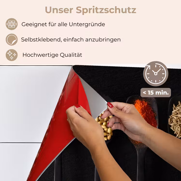 Kleurrijk Kruiden Kwartet keuken achterwand spatscherm klein -spatscherm_DE