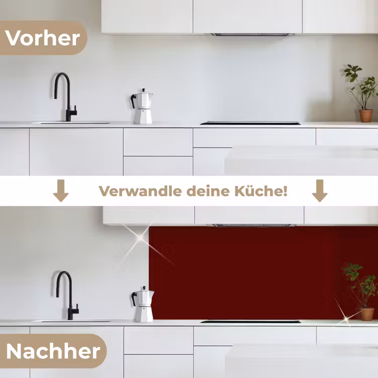 Burnt - Mahogany - Rood keuken achterwand 2 middel 871 -voor-na_DE
