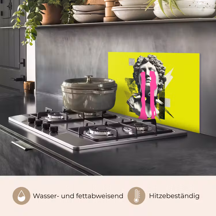 Buste - Verf - Geel keuken achterwand spatscherm klein -usp_DE