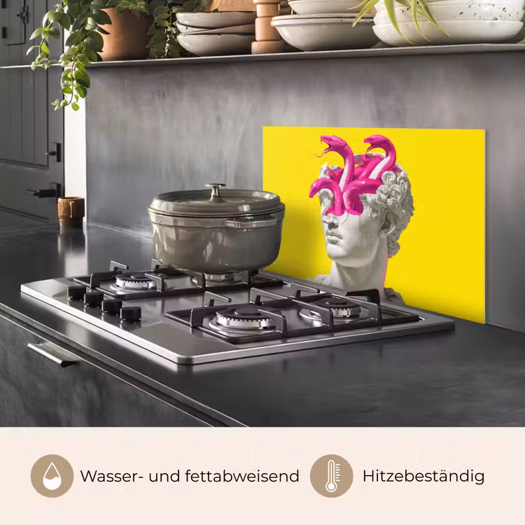 Buste - Slangen - Geel keuken achterwand spatscherm klein -usp_DE