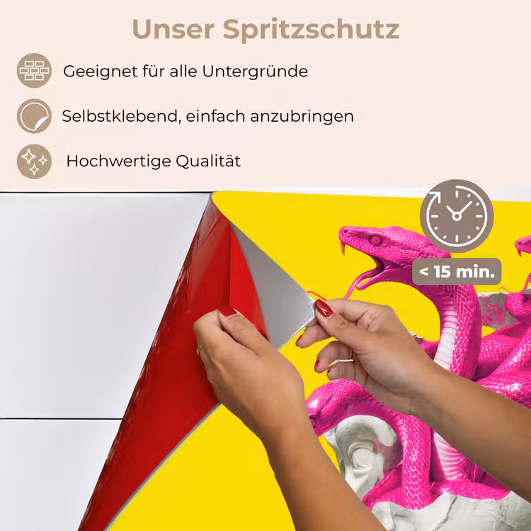 Buste - Slangen - Geel keuken achterwand spatscherm klein -spatscherm_DE