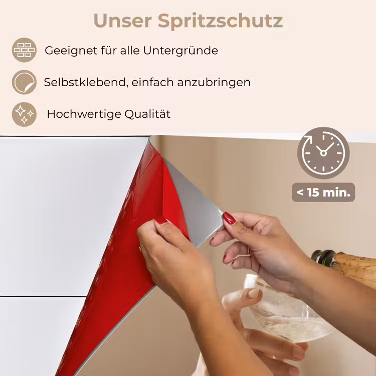 Champagne - Bed - Bubbels keuken achterwand spatscherm klein -spatscherm_DE