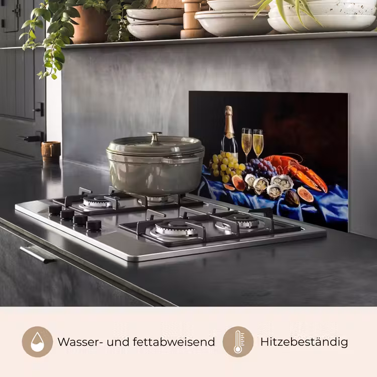 Champagne - Luxe - Oesters keuken achterwand spatscherm klein -usp_DE