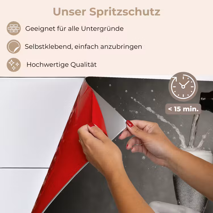 Champagnefles - Glas - Minimalistisch - Spetters keuken achterwand spatscherm klein -spatscherm_DE