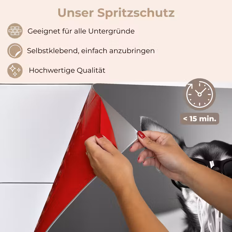 Chihuahua - Hond - Zonnebril - Humoristisch - Zwart - Wit - Spaghetti keuken achterwand spatscherm klein -spatscherm_DE