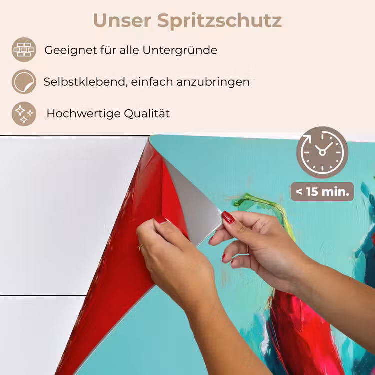 Chilipepers - Geverfd - Rood keuken achterwand spatscherm klein -spatscherm_DE
