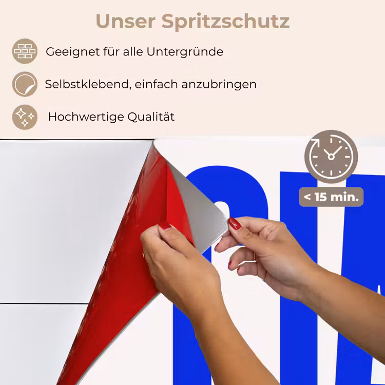 Ciao - Hoofdletters - Blauw - Minimalistisch keuken achterwand spatscherm klein -spatscherm_DE
