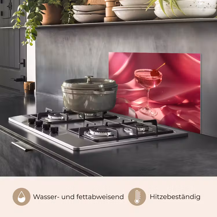 Cocktail - Pink - Luxe keuken achterwand spatscherm klein -usp_DE
