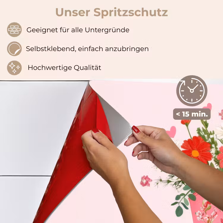 Cowboylaarzen - Roze - Boeket - Bloemen keuken achterwand spatscherm klein -spatscherm_DE
