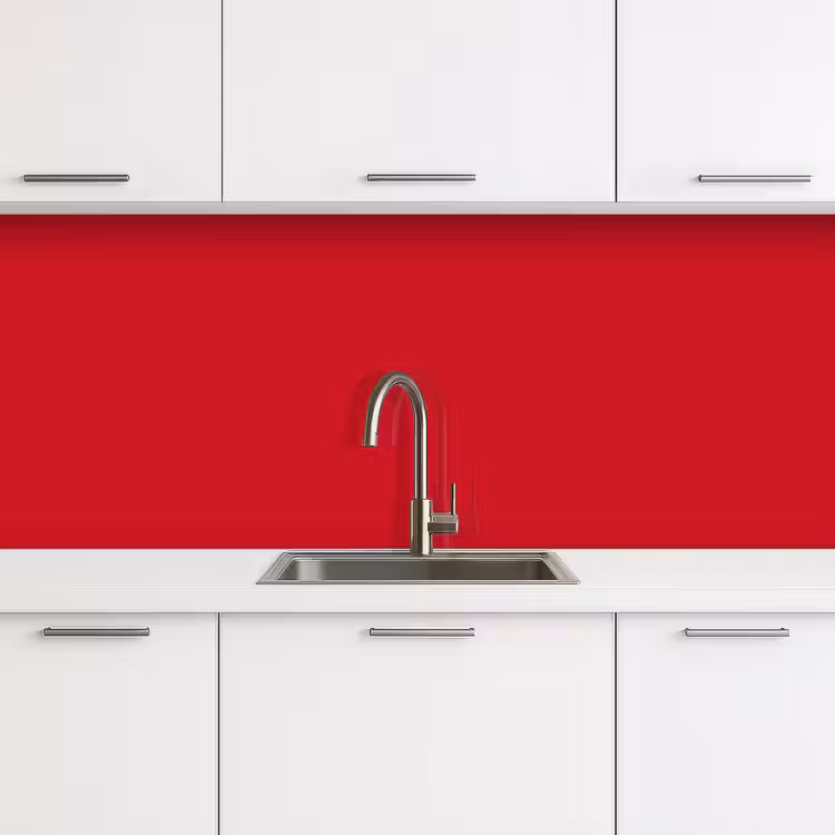 Crimson - Velvet - Rood keuken achterwand 2 middel 871 -3d