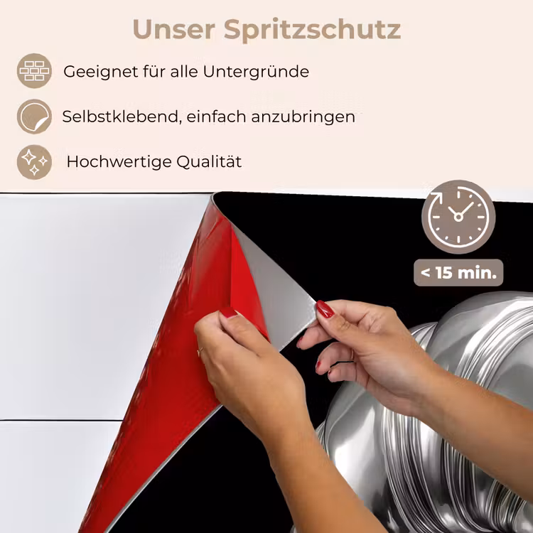 Croissant - Metaal - Zilver keuken achterwand spatscherm klein -spatscherm_DE